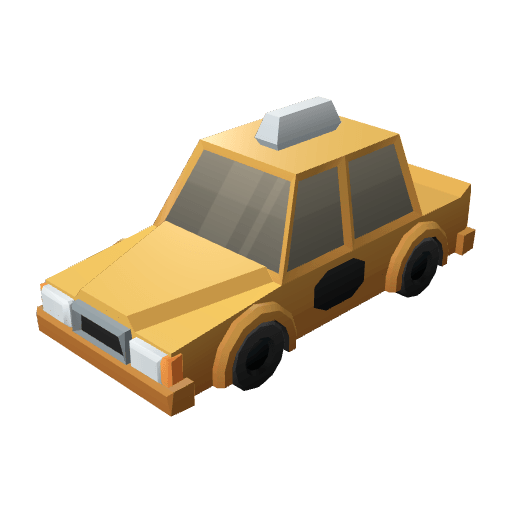 Car Taxi free CC0 3D model