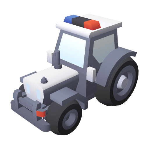 Tractor Police free CC0 3D model