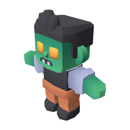 Character Zombie free CC0 3D model