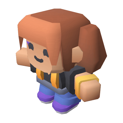Character Female F free CC0 3D model