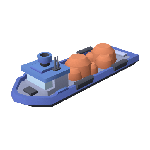 Ship Cargo B free CC0 3D model
