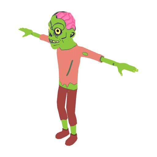 44 Zombie free CC0 3D model