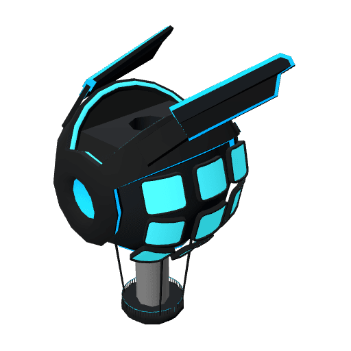 Neon Airship free CC0 3D model