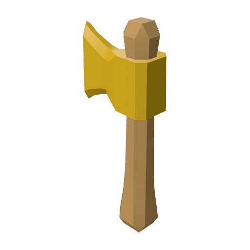 Axe Gold free CC0 3D model