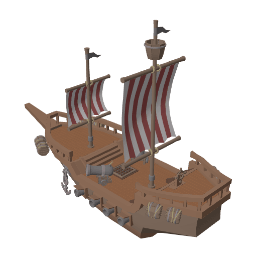 Pirate Ship free CC0 3D model