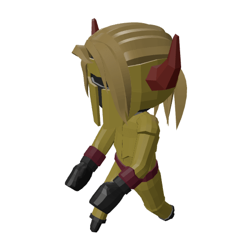 Knight Golden Female free CC0 3D model