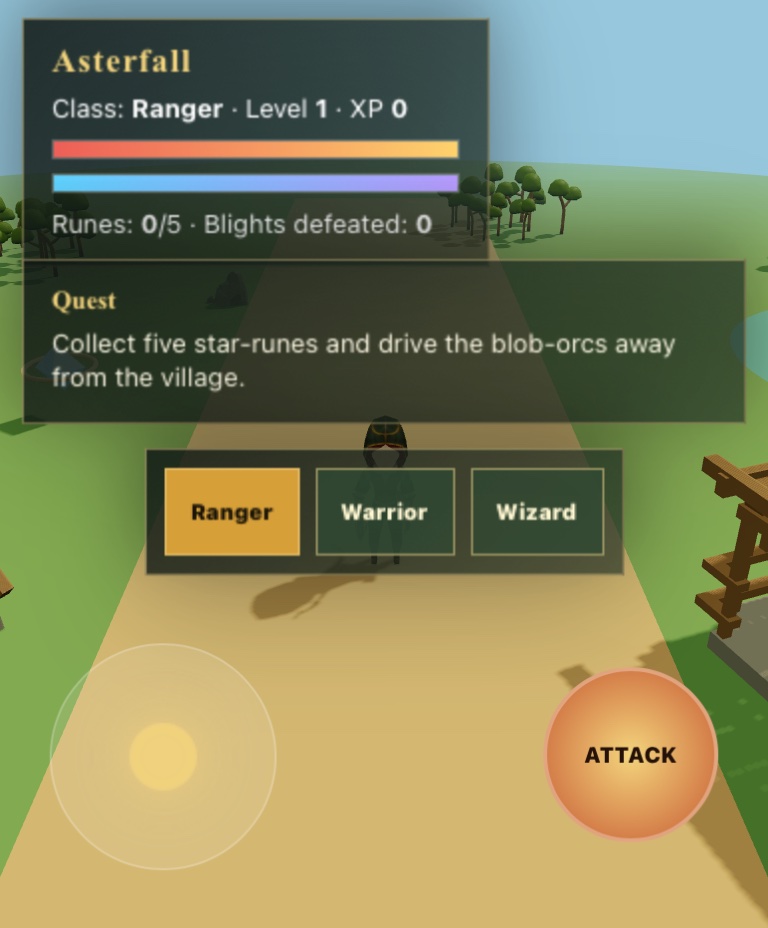 Asterfall screenshot