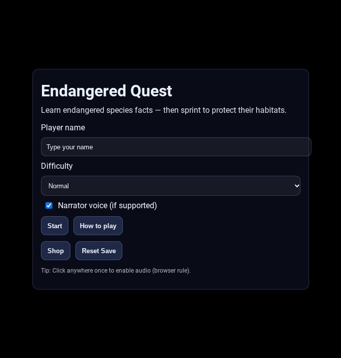 Endangered Quest screenshot