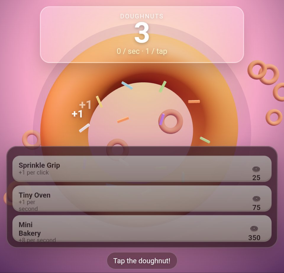 Doughnut clicker screenshot
