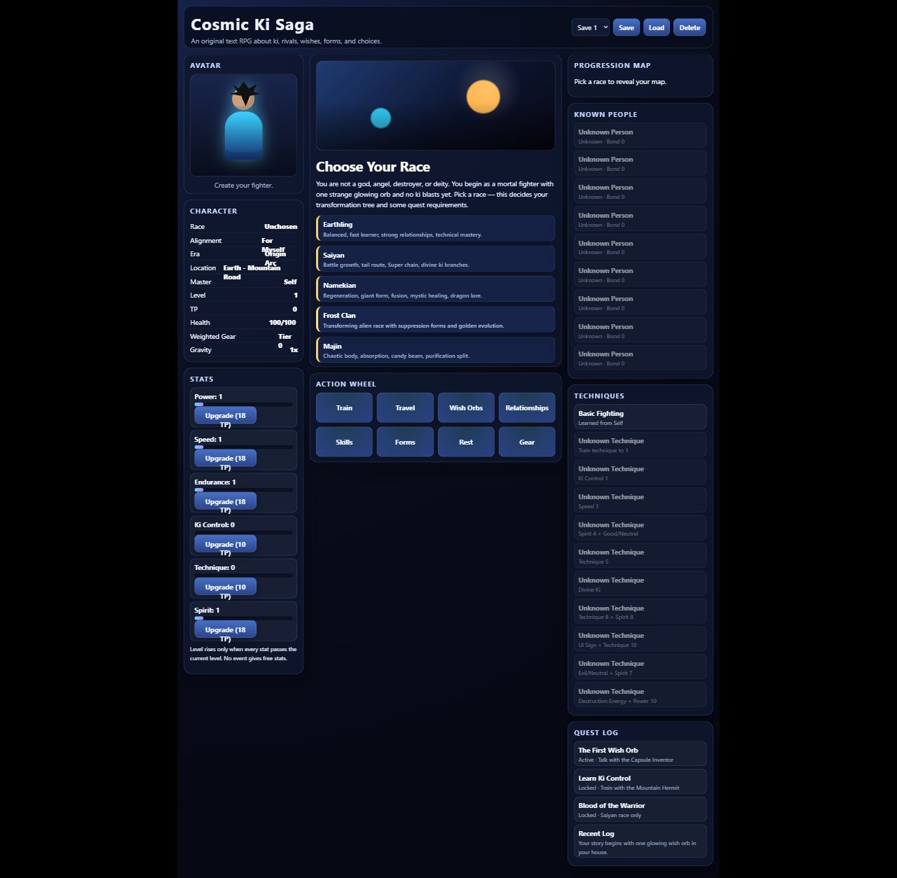 Cosmic Ki Saga screenshot