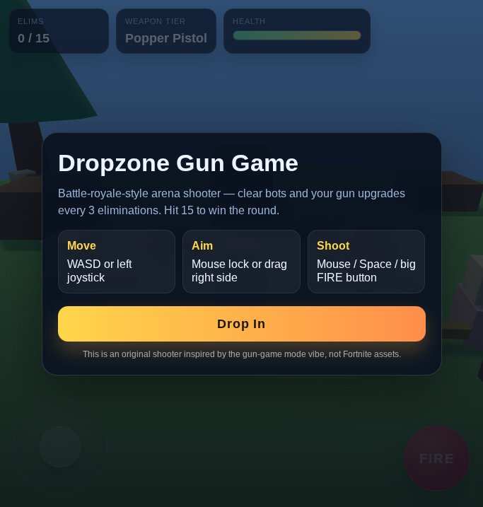 Dropzone Gun Game screenshot