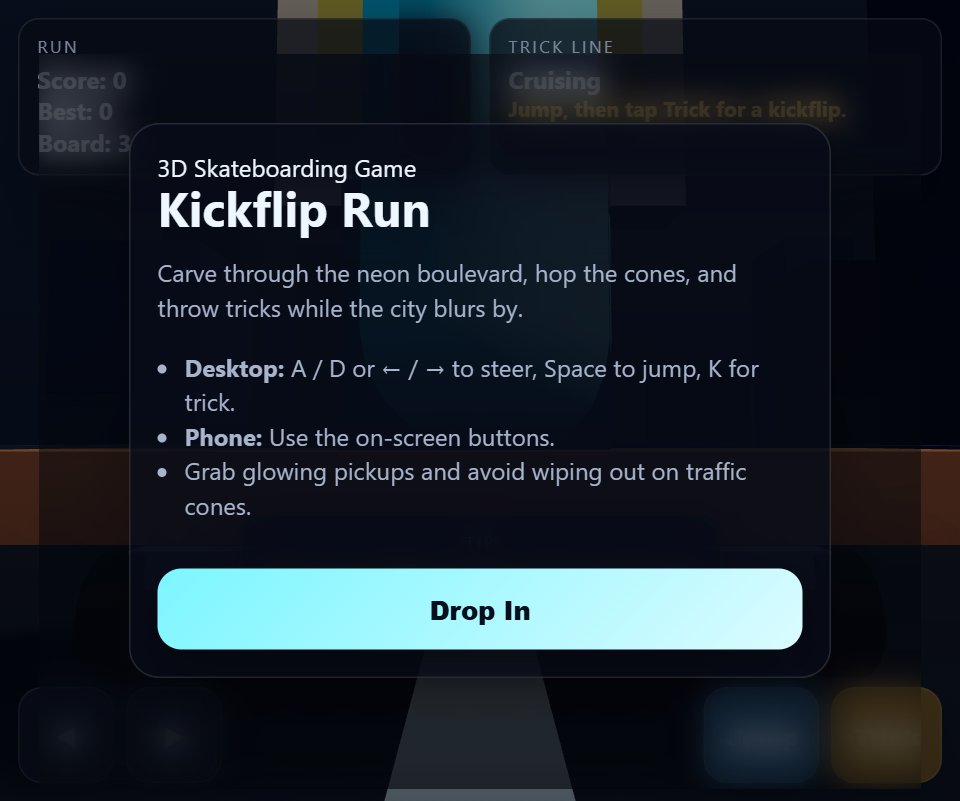 Kickflip Run screenshot