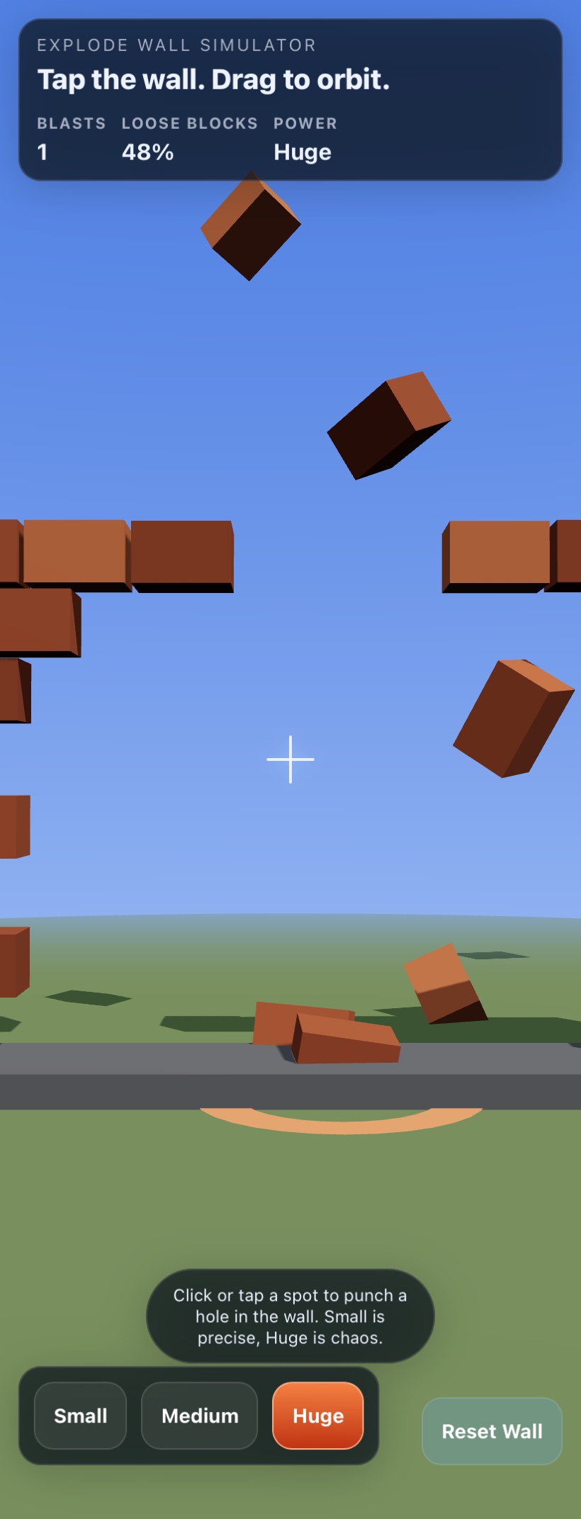 Explode Wall Simulator screenshot