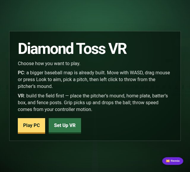 Remix of Diamond Toss VR screenshot