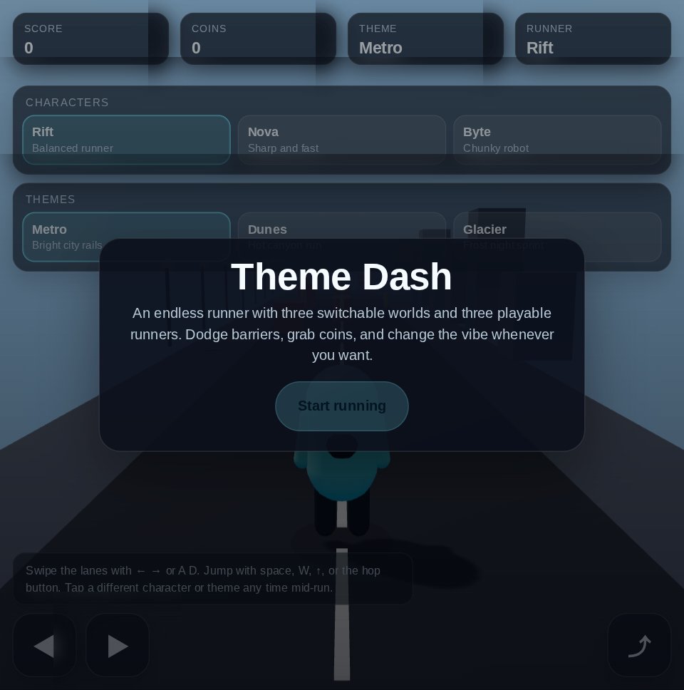 Theme Dash screenshot