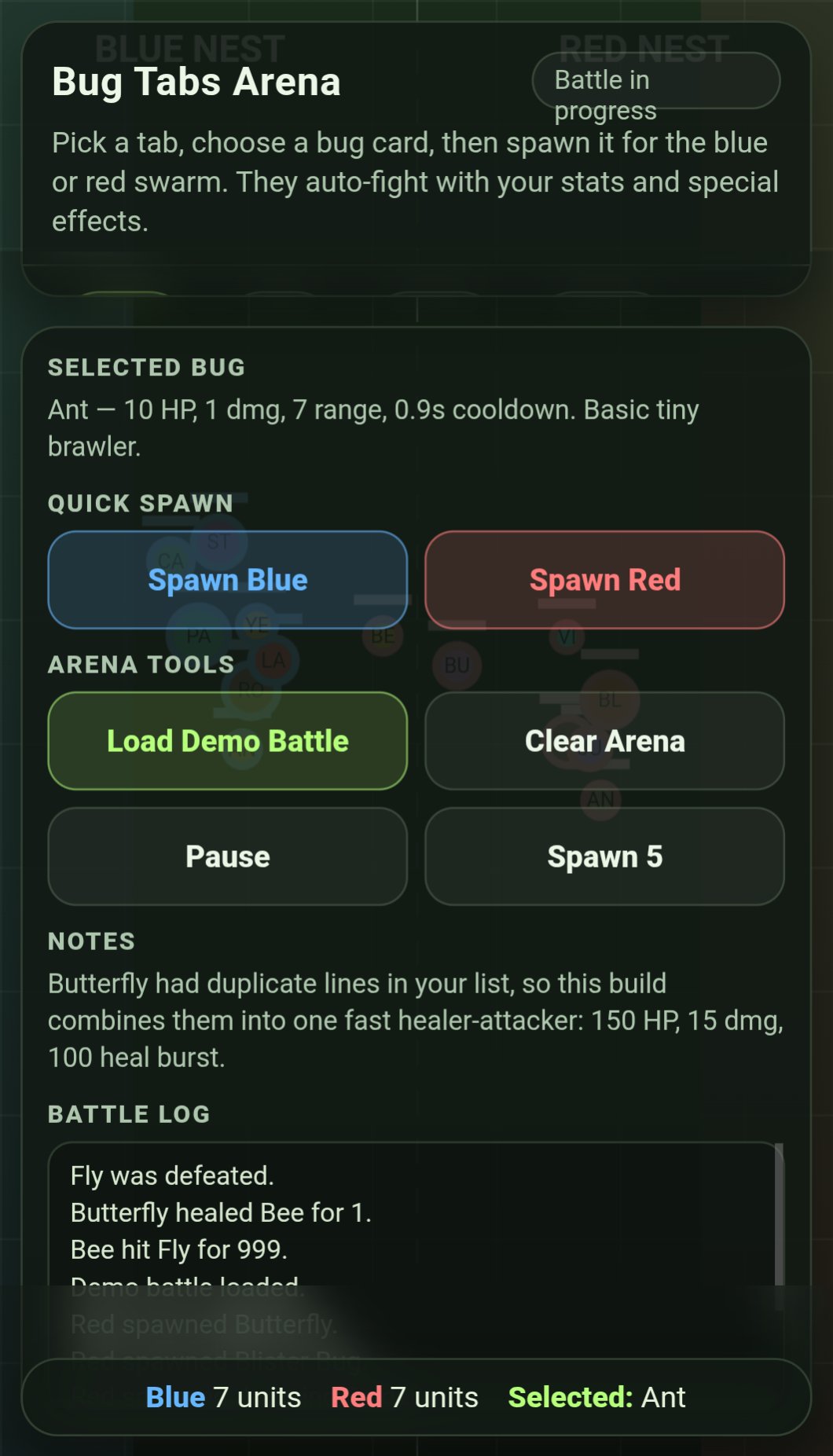 Bug Tabs