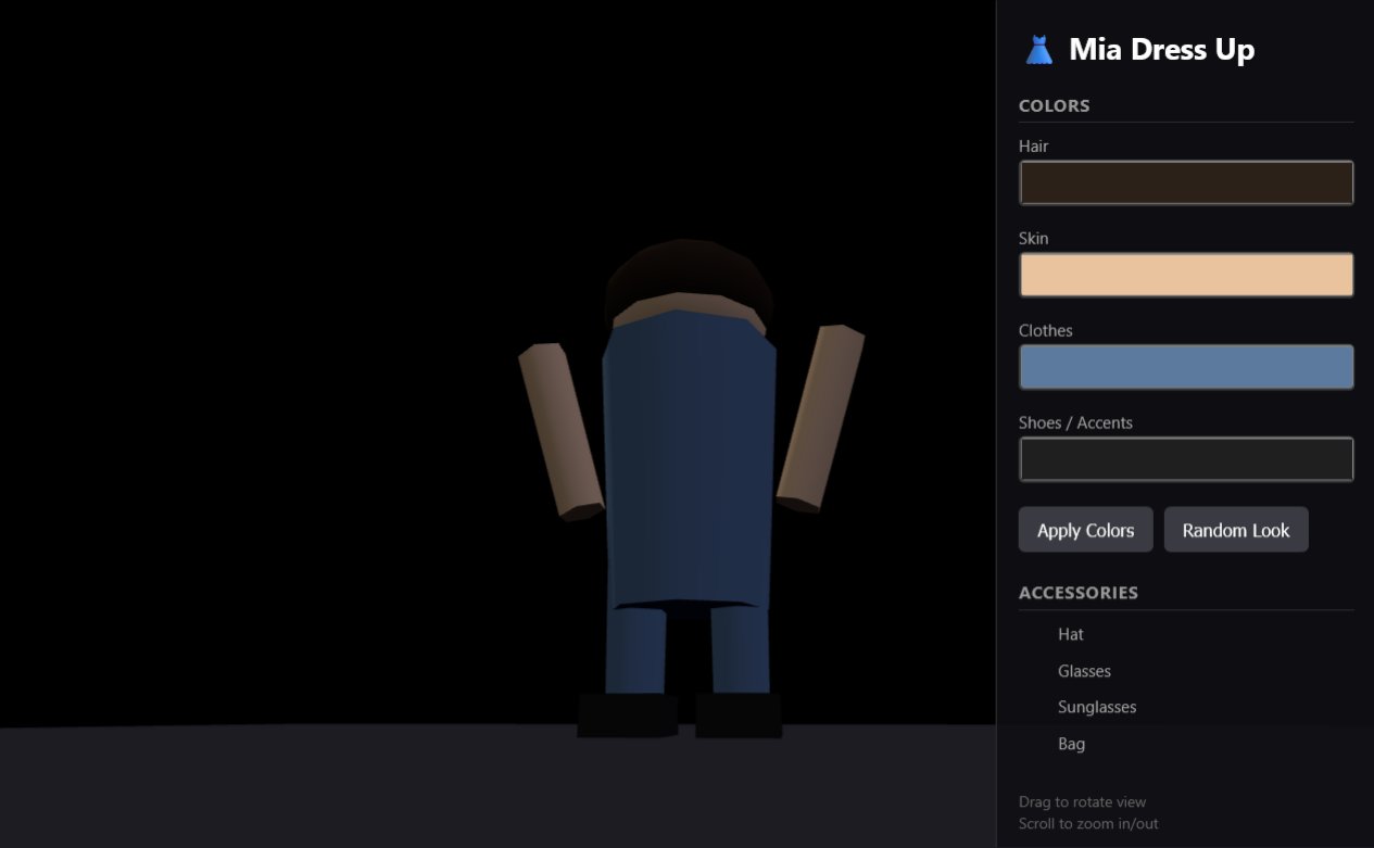 Mia Dress Up screenshot