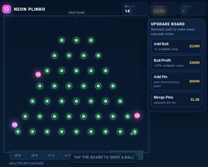Neon Plinko screenshot