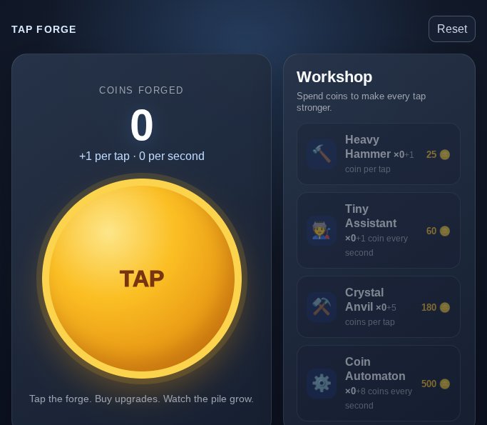 Tap Forge screenshot