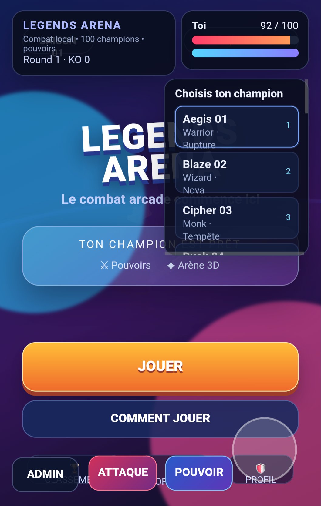 Legends Arena screenshot