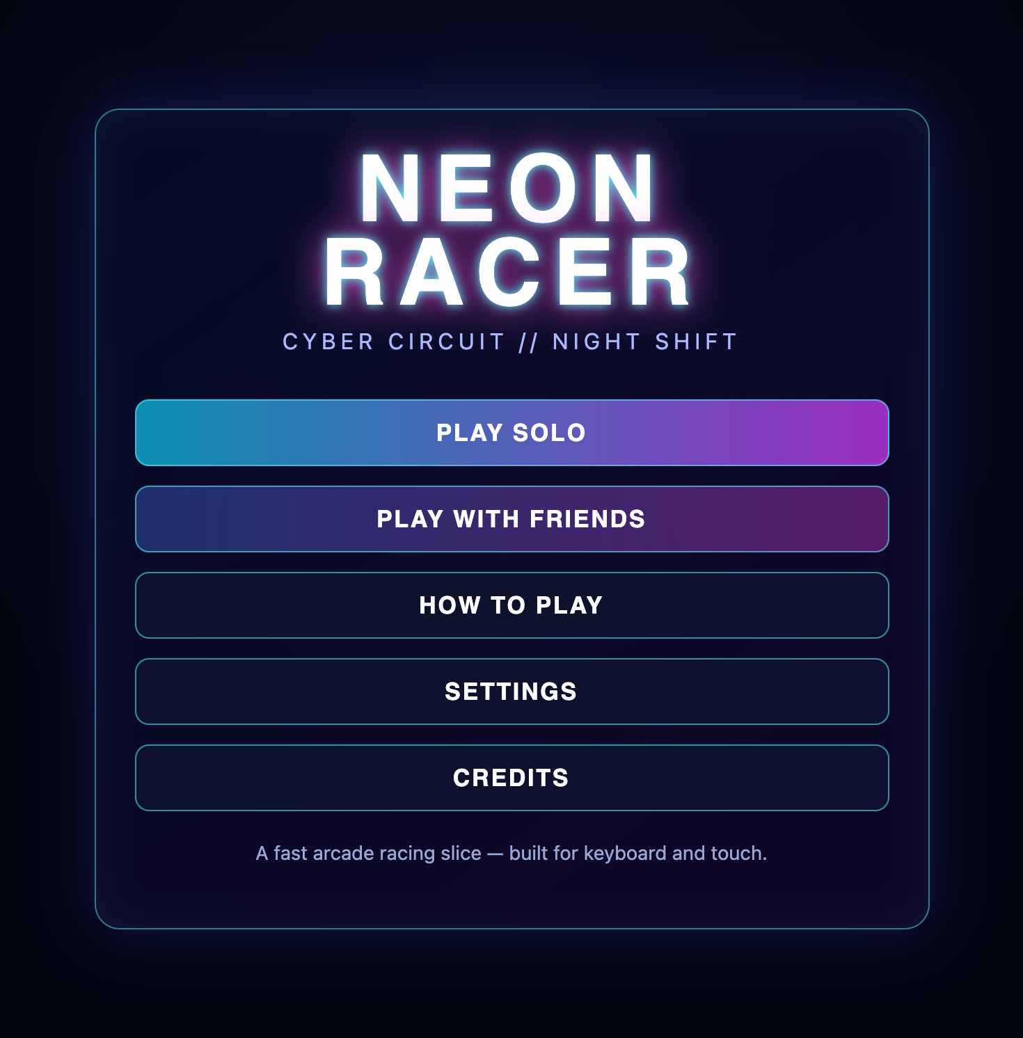 NEON RACER screenshot