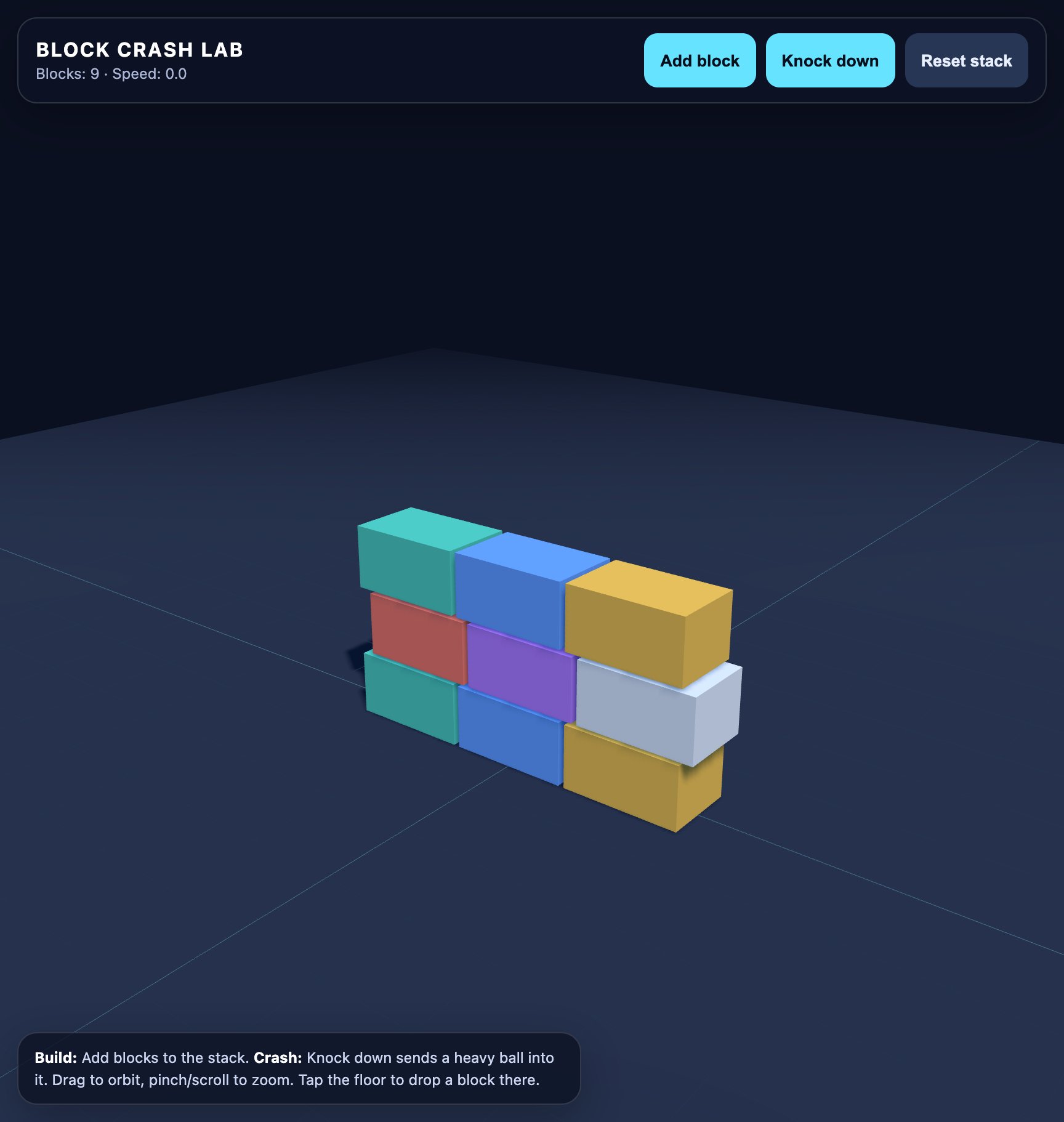 Block Crash Lab screenshot