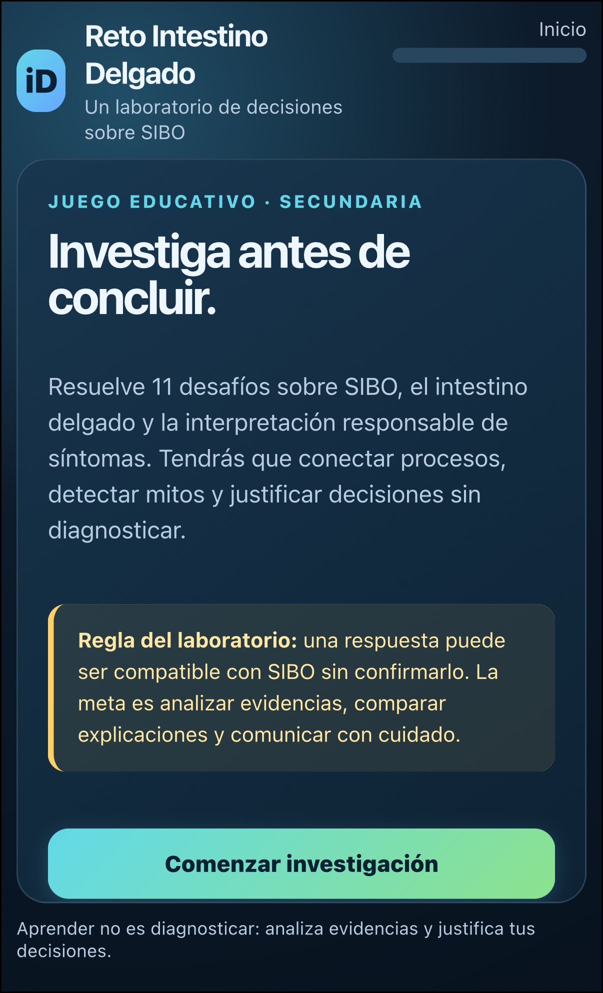 SIBO screenshot