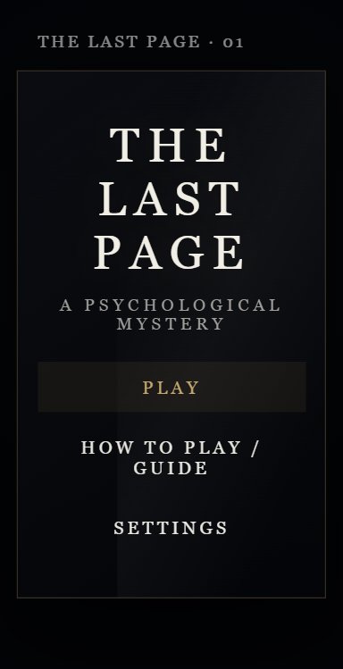 The Last Page screenshot