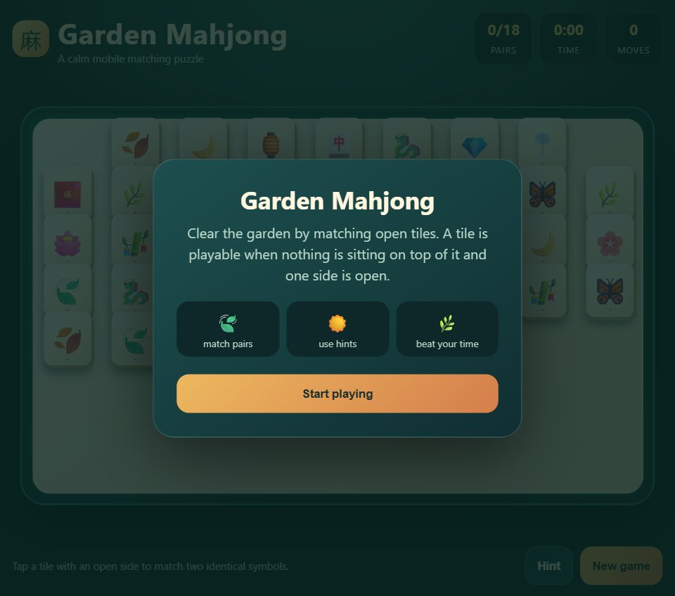 Garden Mahjong screenshot