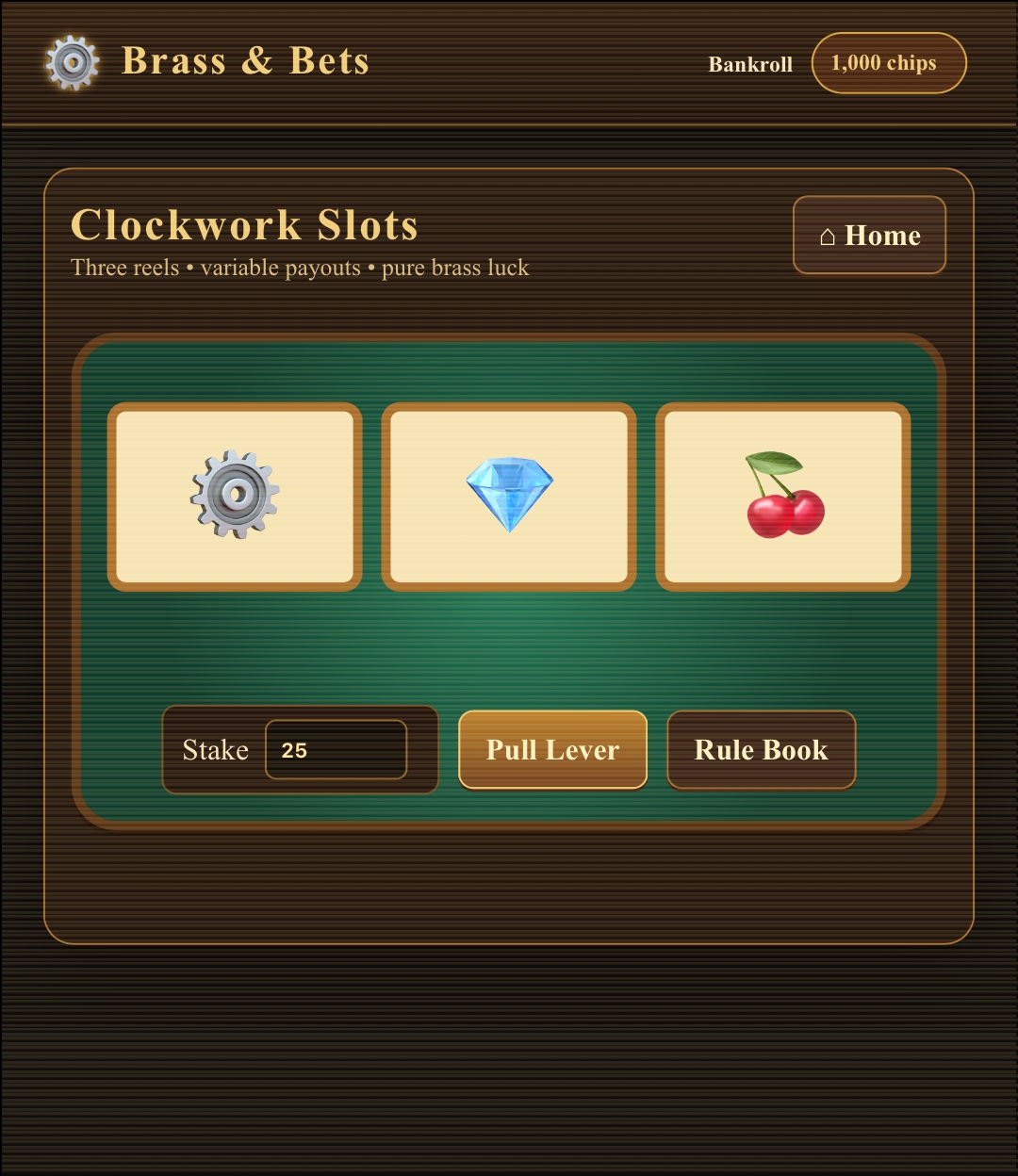 Brass & Bets screenshot