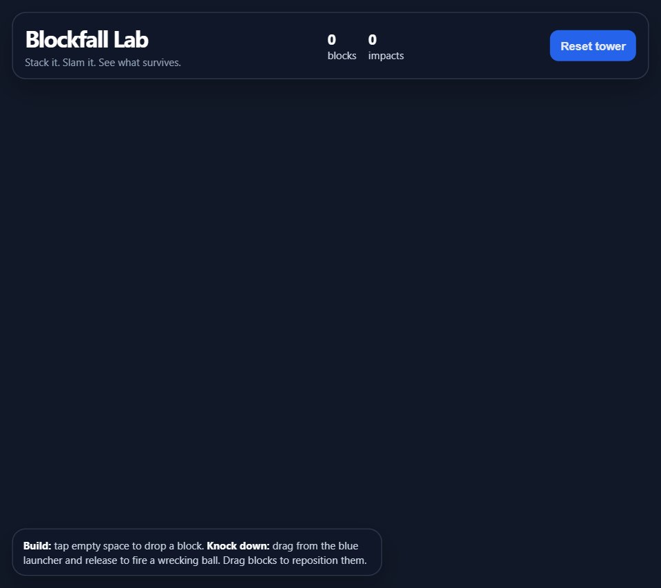 Blockfall Lab screenshot