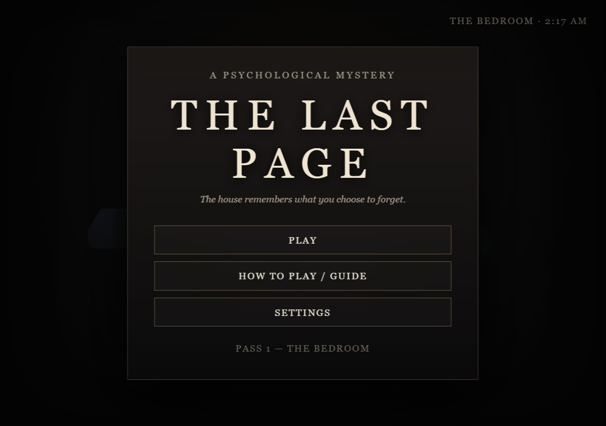 The Last Page screenshot