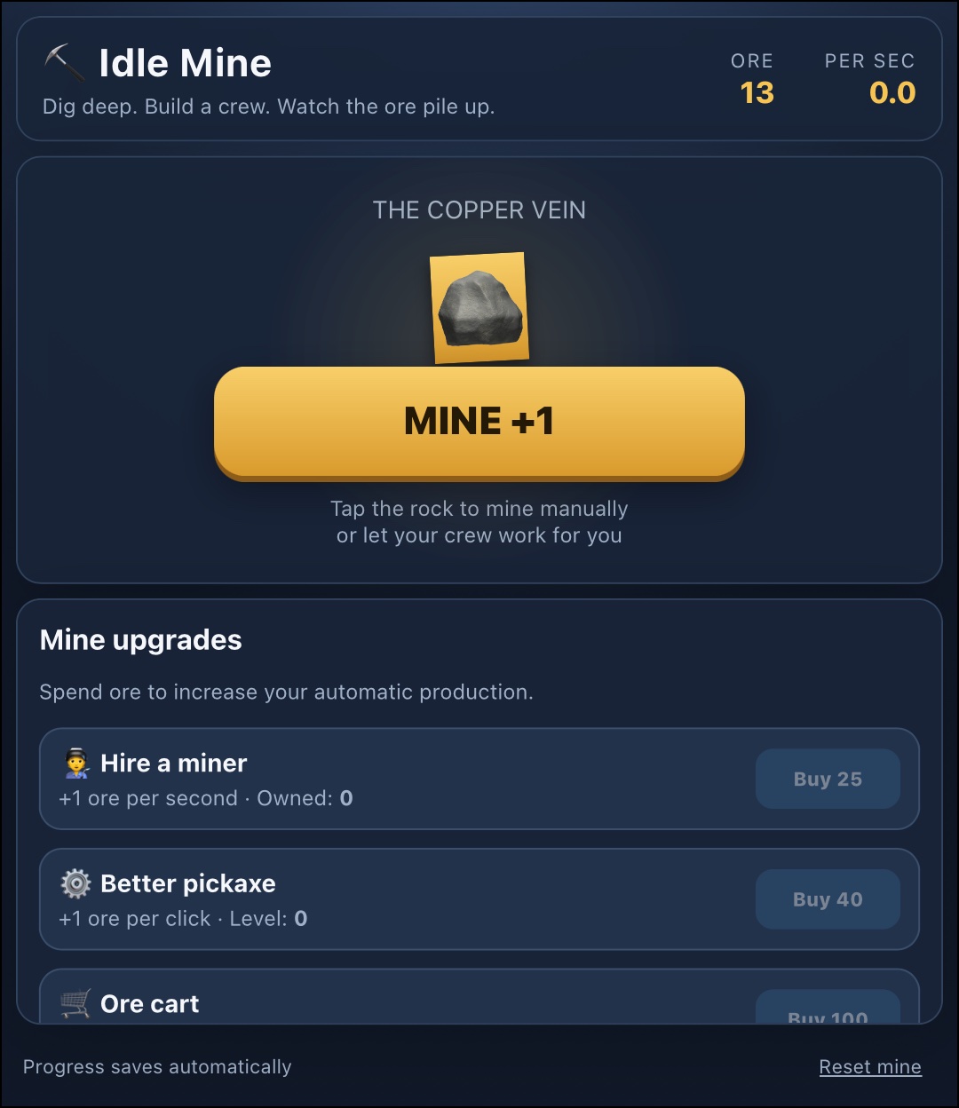 Idle Mine screenshot