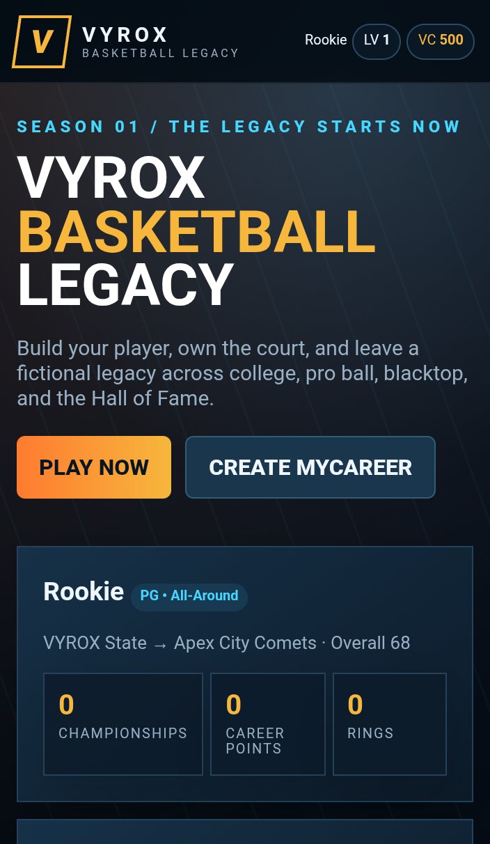 VYROX Basketball Legacy screenshot
