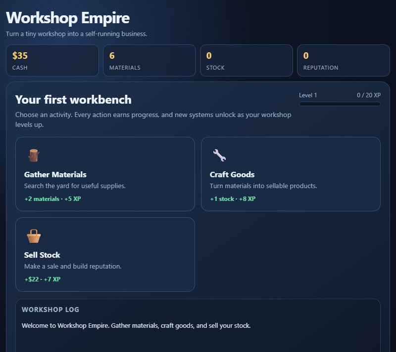 Workshop Empire screenshot