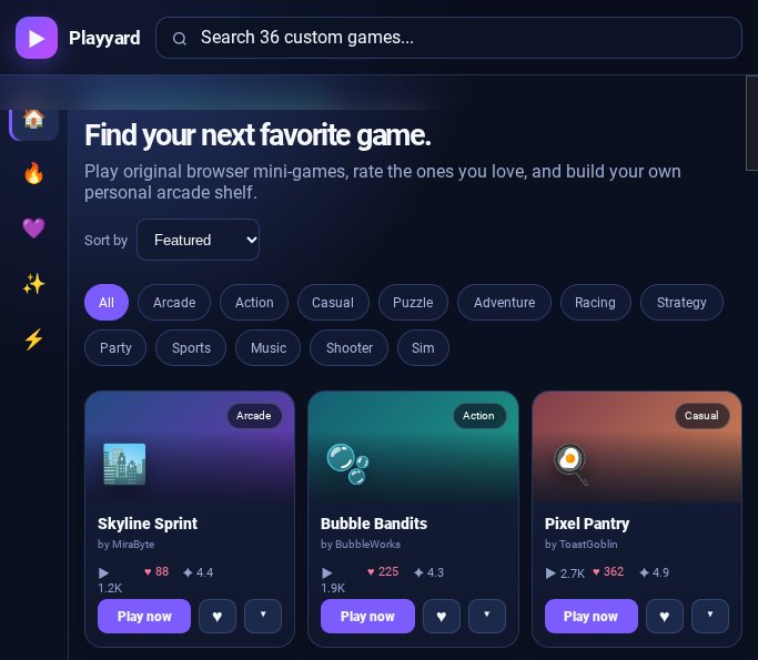 Playyard Hub screenshot