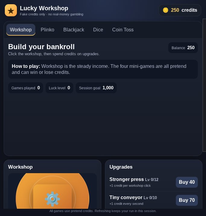 Lucky Workshop screenshot