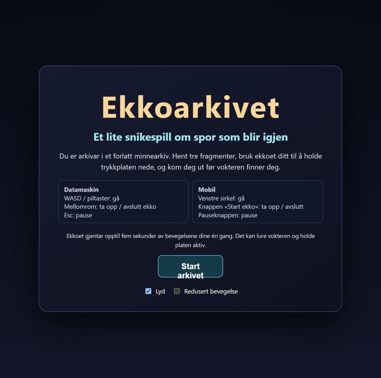 Ekkoarkivet screenshot