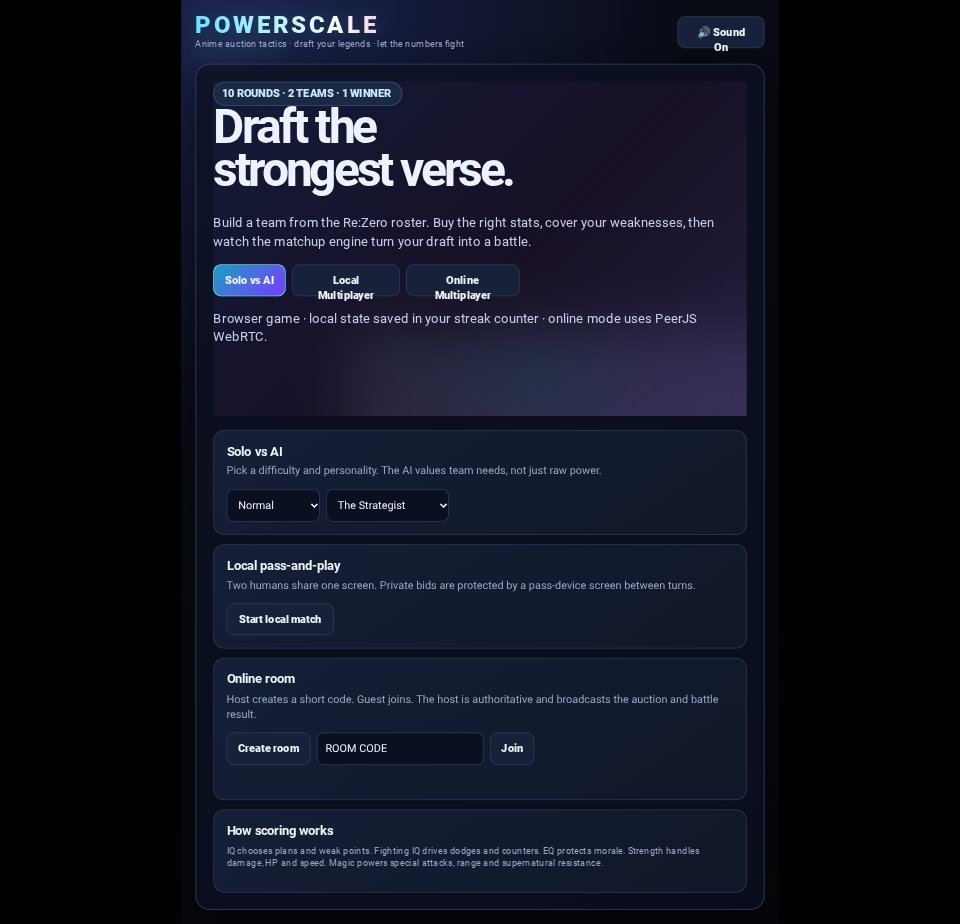 POWERSCALE DRAFT screenshot