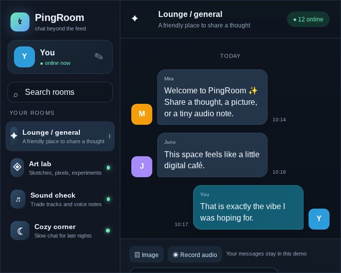 PingRoom screenshot