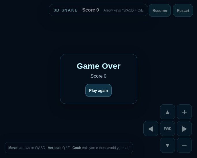 3D Snake screenshot