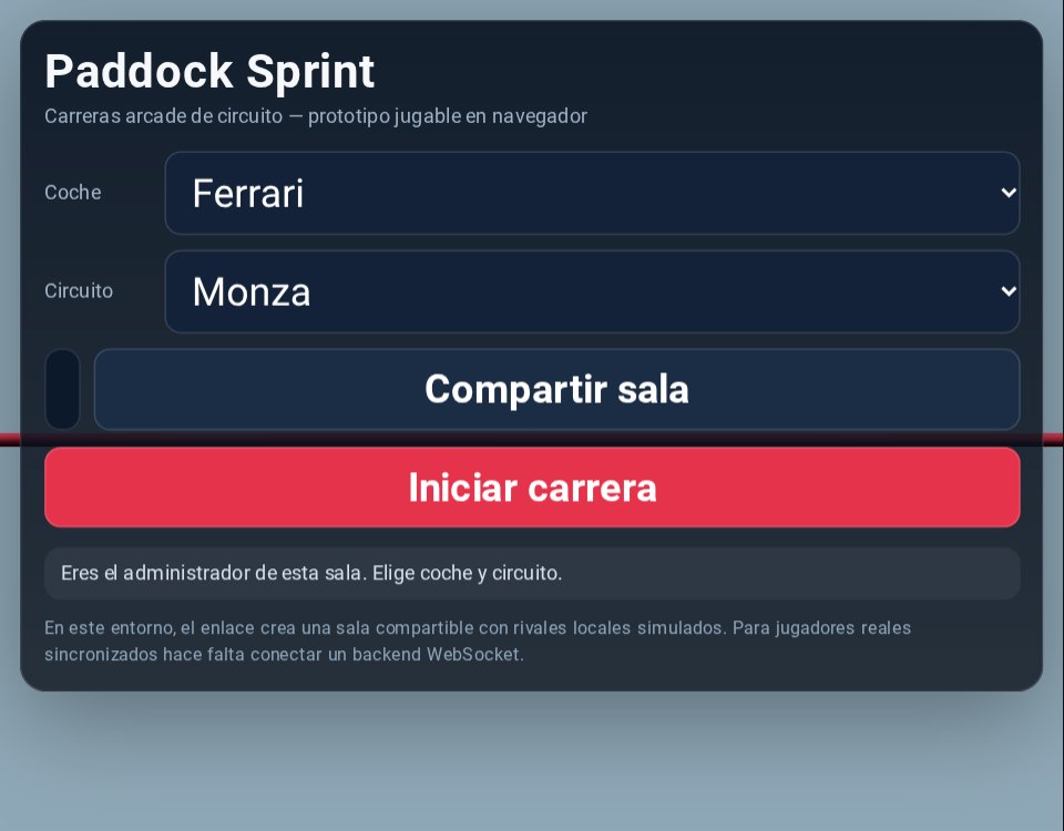 Paddock Sprint screenshot