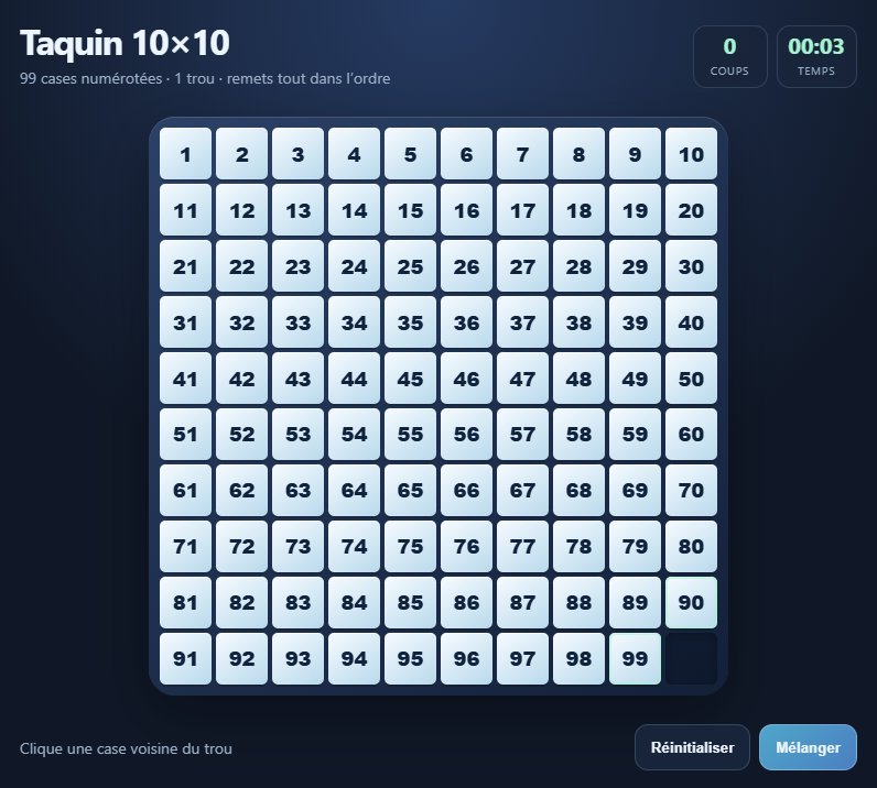 Taquin 10x10 screenshot