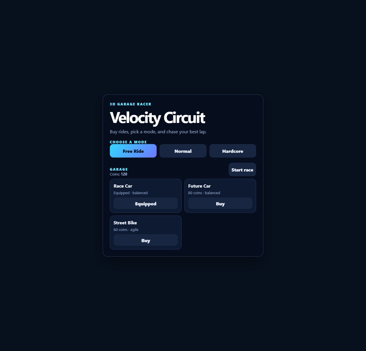 Velocity Circuit screenshot