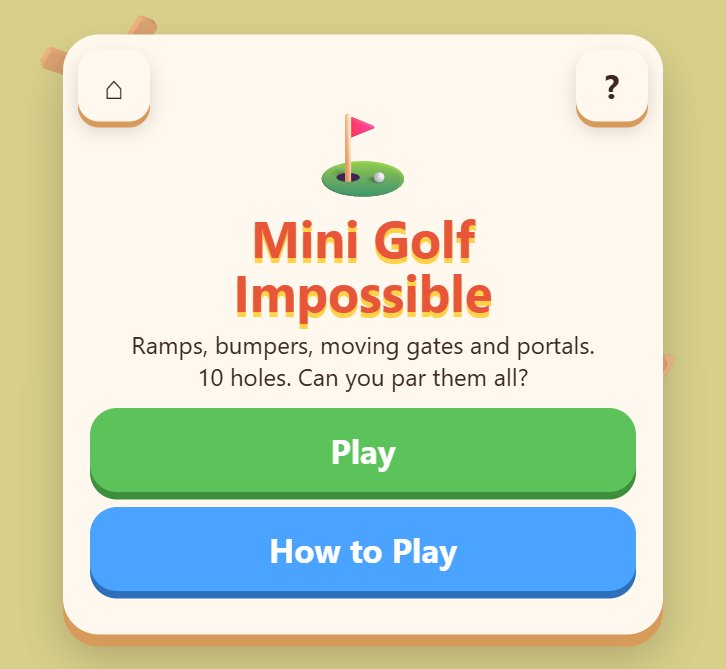 Mini Golf Impossible screenshot