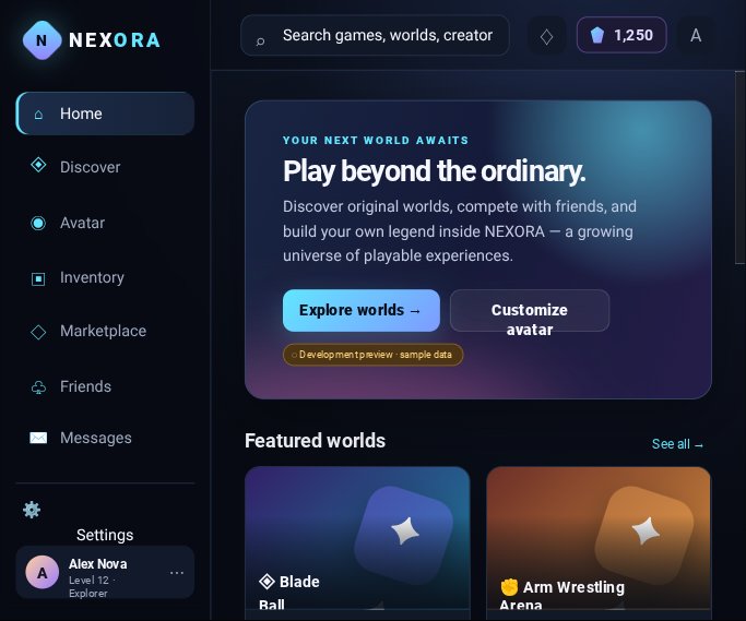 NEXORA screenshot