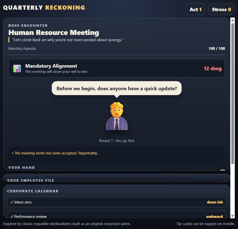 Quarterly Reckoning screenshot