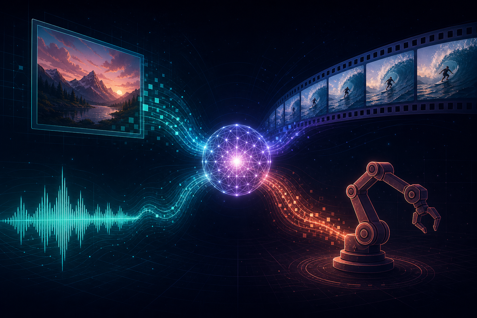 FLUX 3 folds image, video, audio, and robot actions into one model
